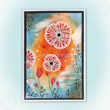 Afbeeldingen van Poppy stamp mixed media card