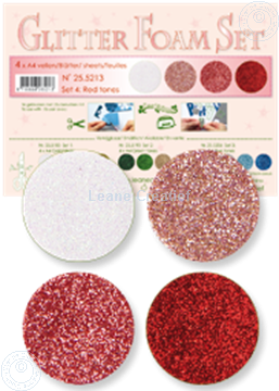 Image de Glitter Foam set 4 teintes rouges