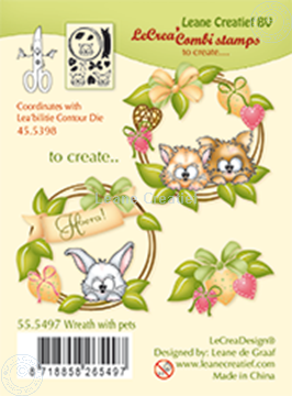 Afbeeldingen van Combi stamp Wreath with pets