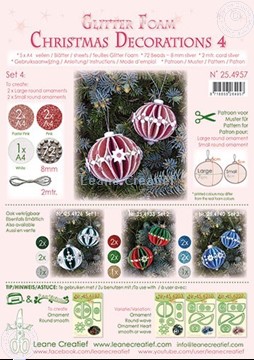 Bild von Glitter Foam Weihnachtskugel  Dekoration  Set 4