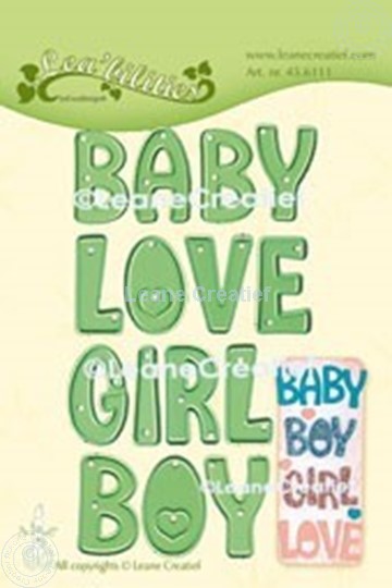 Afbeelding van Lea’bilitie® Words  Baby, Boy, Girl, Love snijmal