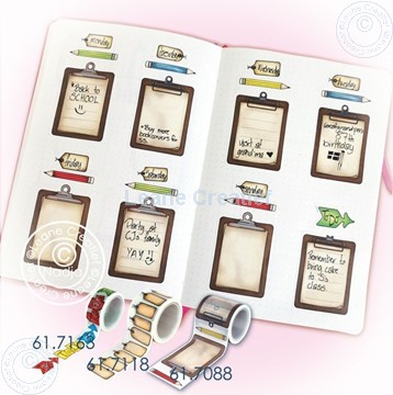 Afbeeldingen van BJ Washi tape clipboard page