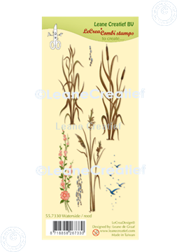 Afbeeldingen van LeCreaDesign® combi clear stamp Waterkant - riet