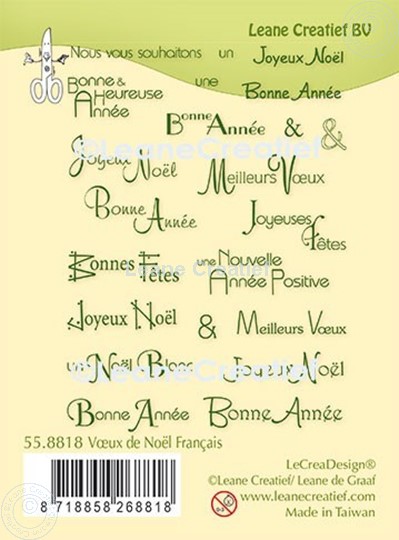 Image sur LeCreaDesign® tampon clair Vœux de Noël Français