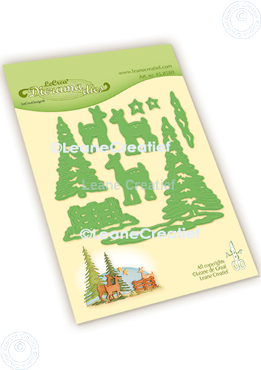 Bild von Lea’bilitie® Diorama mit Hirschszene Präge- und Schneideschablone