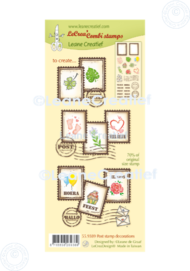 Afbeelding van LeCreaDesign® combi clear stamp Postzegel & decoraties