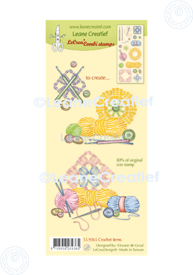 Afbeelding van LeCreaDesign® combi clear stamp Haken