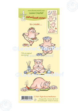 Bild von LeCreaDesign® Silikon Kombi Stempel Schweinchen Tanz-Meditation
