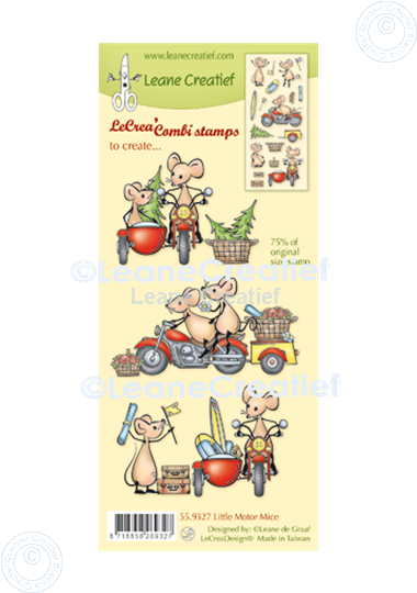 Afbeelding van LeCreaDesign® combi clear stamp Kleine motor Muis
