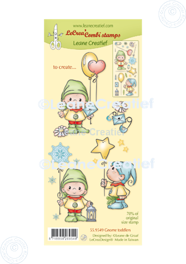 Afbeelding van LeCreaDesign® combi clear stamp kleine Kabouters
