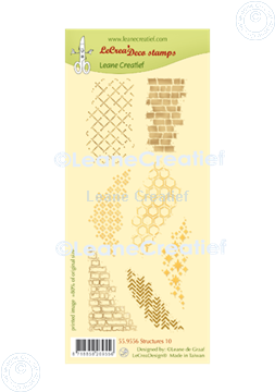 Afbeeldingen van LeCreaDesign® combi clear stamp Strukturen 10